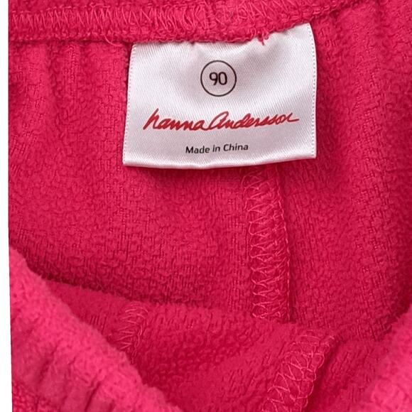 Hanna Andersson Girl's Fleece Pink Pull On Pants Size 90 - Picture 3 of 4
